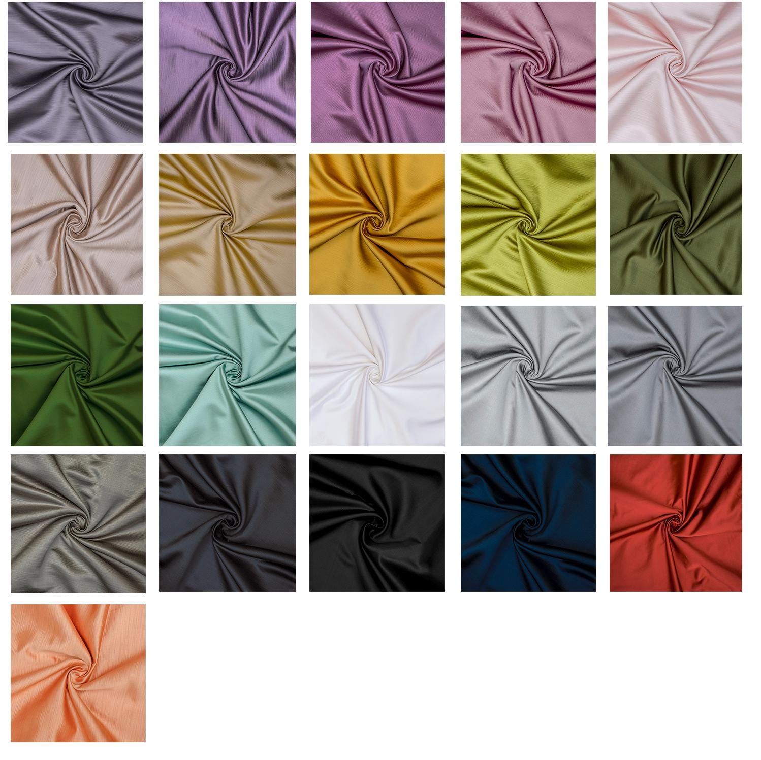 Black Heavy Satin Fabric by the Yard