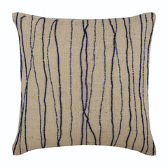 Sea King - Blue Burlap Decorative Euro Sham