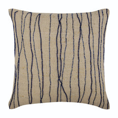 Sea King - Blue Burlap Decorative Euro Sham