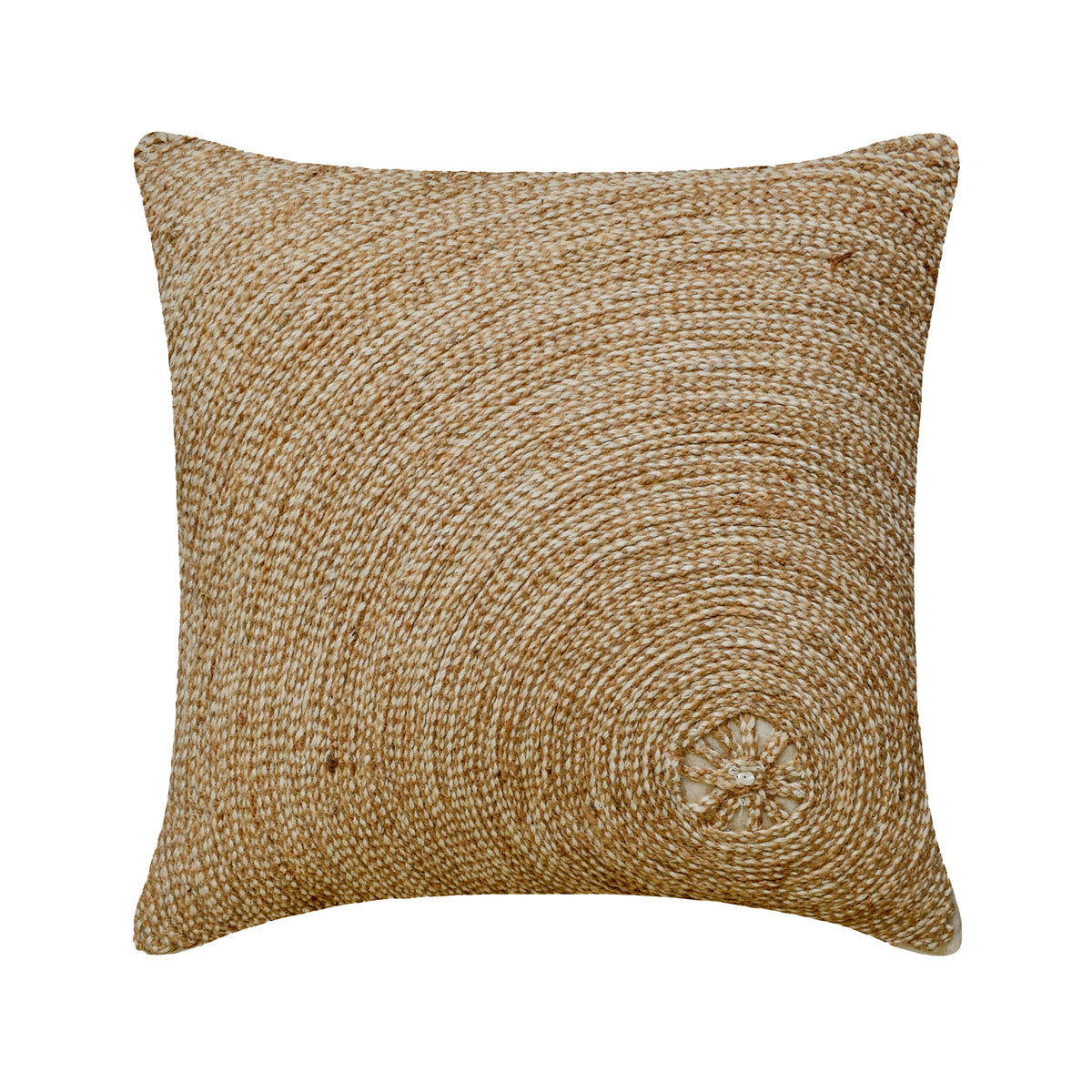 Back To Earth - Natural Beige Cotton Linen Throw Pillow Cover