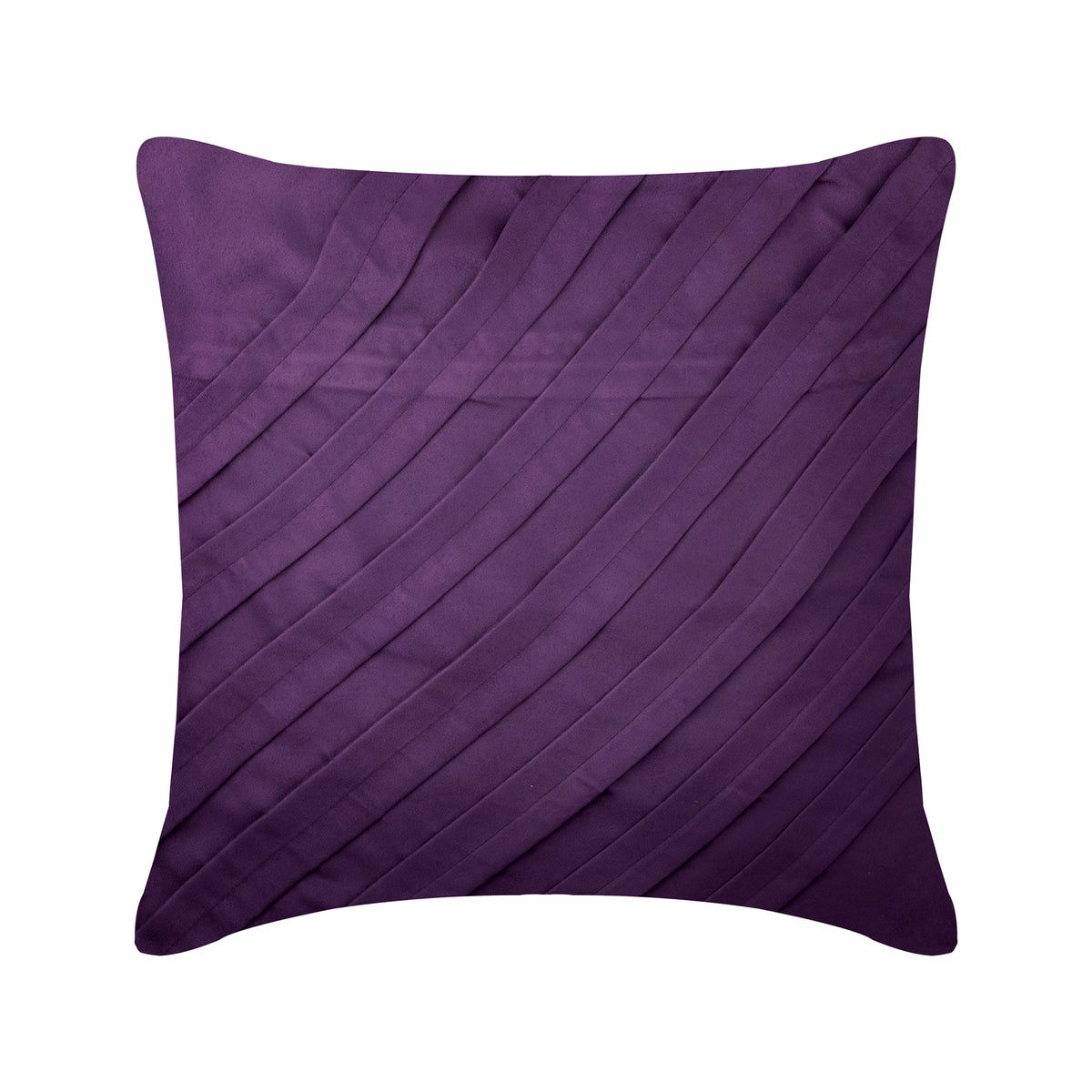 Purple Faux Suede Throw Pillow Cover Contemporary Purple