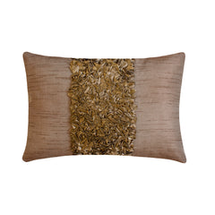Champagne Brown Love - Art Silk Brown Decorative Lumbar Pillow Cover