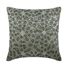 Cool Chrome - Silver Silk Throw Pillow Cover