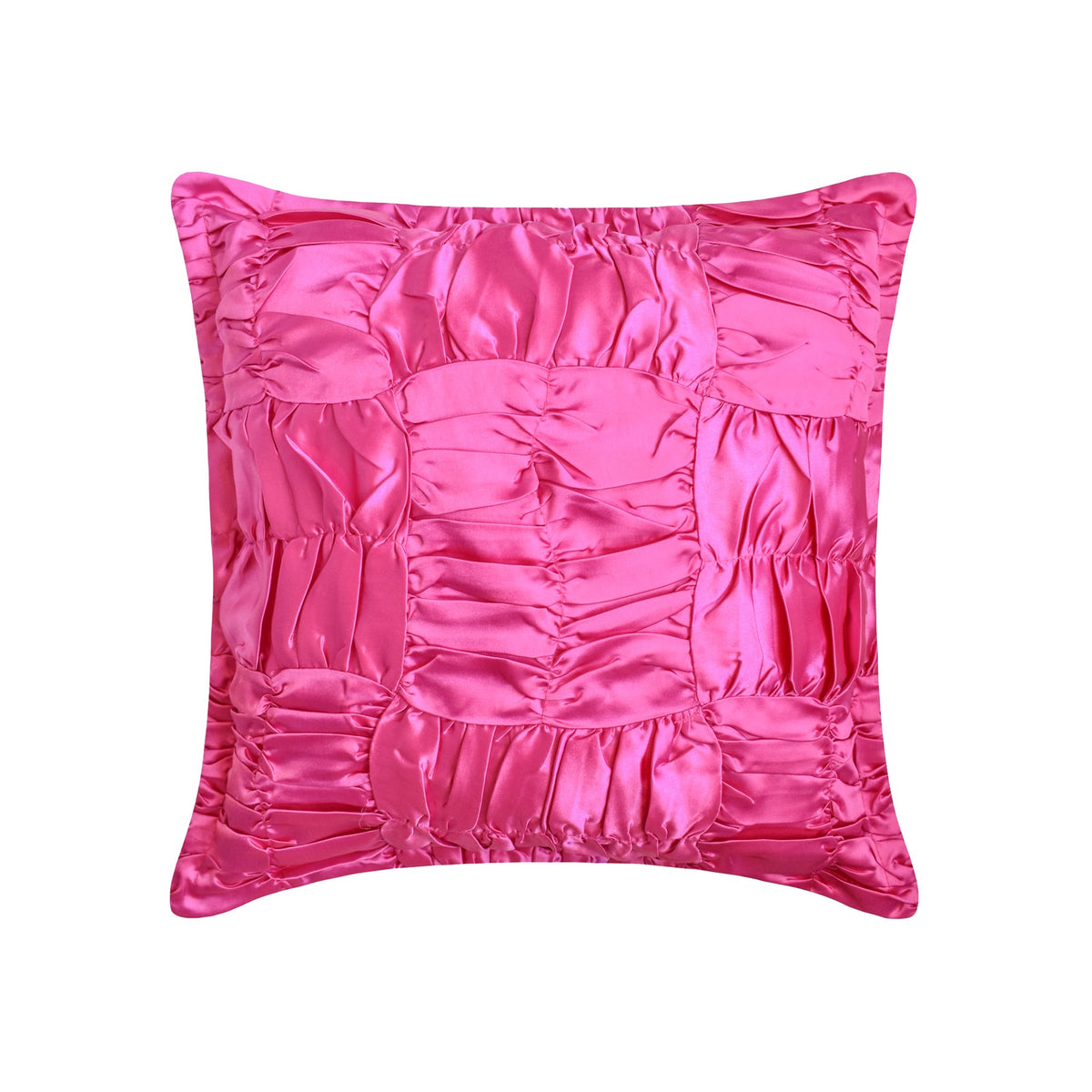 Dreamy Hotty Pink - Hot Pink Satin Throw Pillow Cover