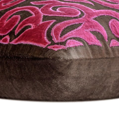 Fuchsia Kingdom - Pink Velvet Decorative Euro Sham
