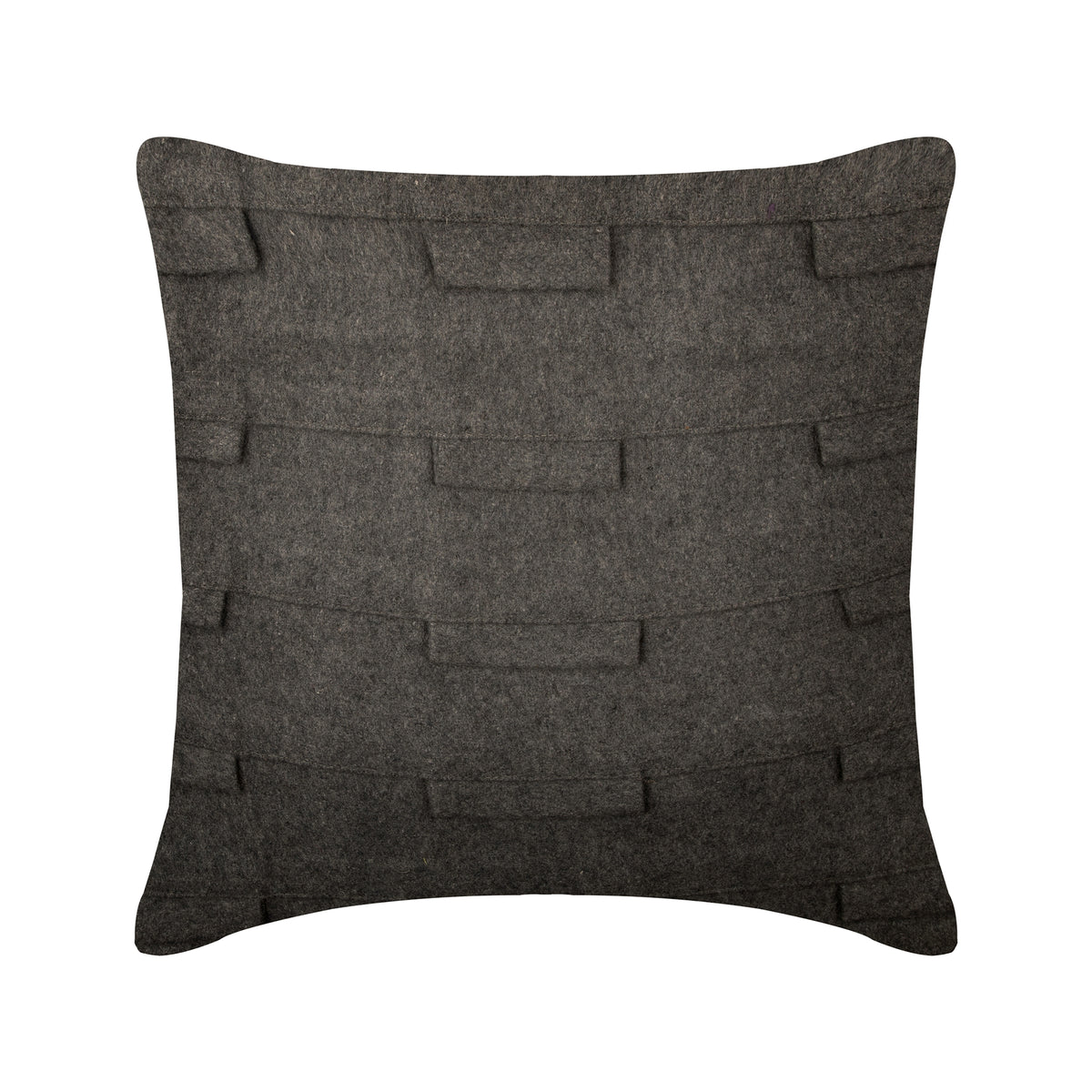 Grey Sophistication - Ash Gray Felt Decorative Euro Sham