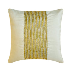 Gold Gleam - Ivory Art Silk Decorative Euro Sham