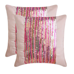 Pink Angel - Pink Art Silk Decorative Euro Sham