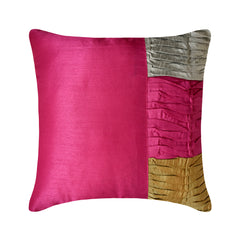 Pink Cheer - Fuchsia Pink Art Silk Decorative Euro Sham