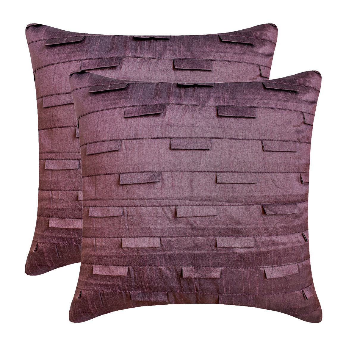 Plum Ocean - Plum Art Silk Throw Pillow Cover