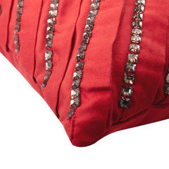 Red Smoke House Grill - Red Faux Suede Decorative Euro Sham