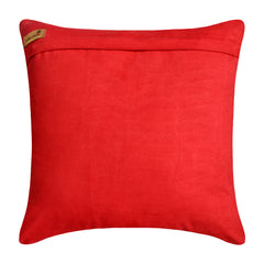 Red Wind Folds - Red Faux Suede Decorative Euro Sham