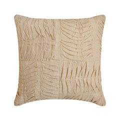 Tender Waves - Natural Beige Cotton Linen Throw Pillow Cover
