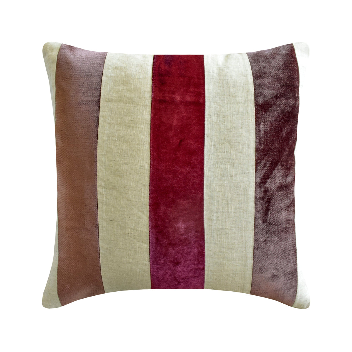 Velvet Band Berry - Berry Velvet Throw Pillow Cover