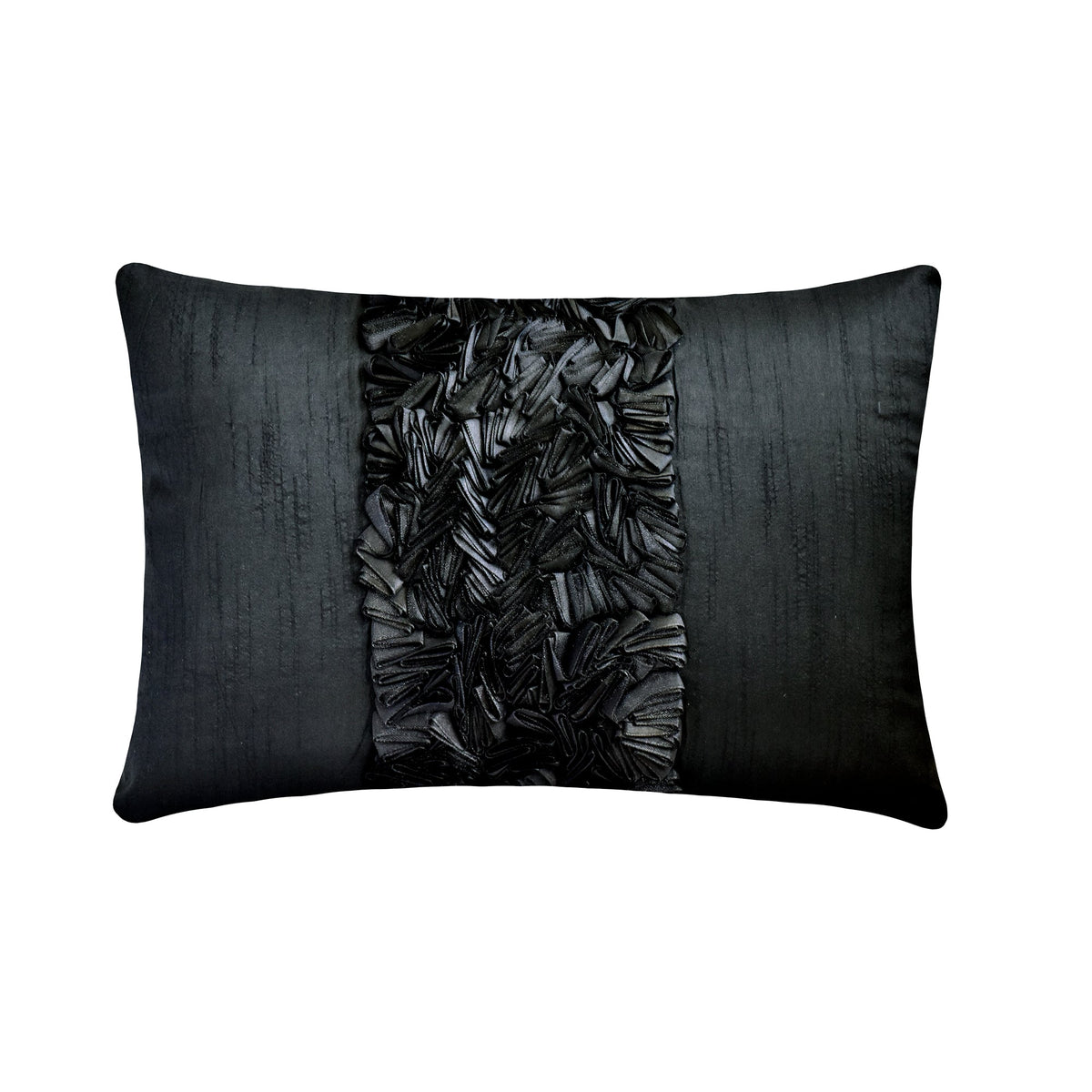 Chocolate Cream - Art Silk Chocolate Brown Decorative Lumbar Pillow Cover