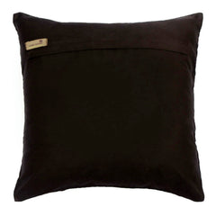 Vintage Blossoms - Brown Suede Throw Pillow Cover