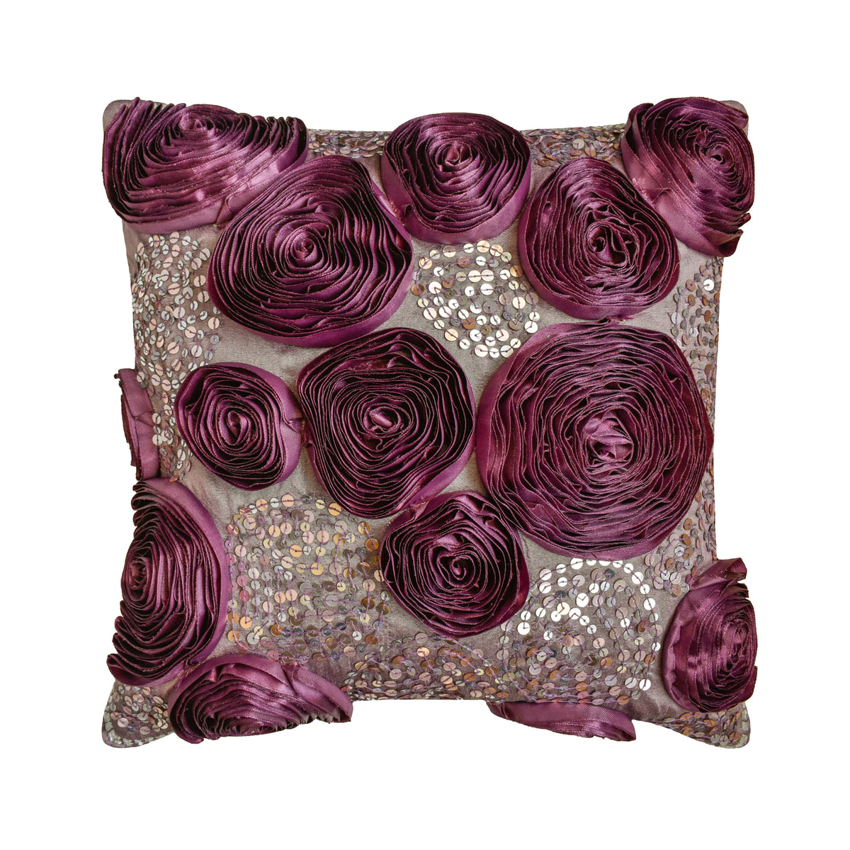 Wine And Roses - Vine Art Silk Decorative Euro Sham