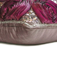 Wine And Roses - Vine Art Silk Decorative Euro Sham