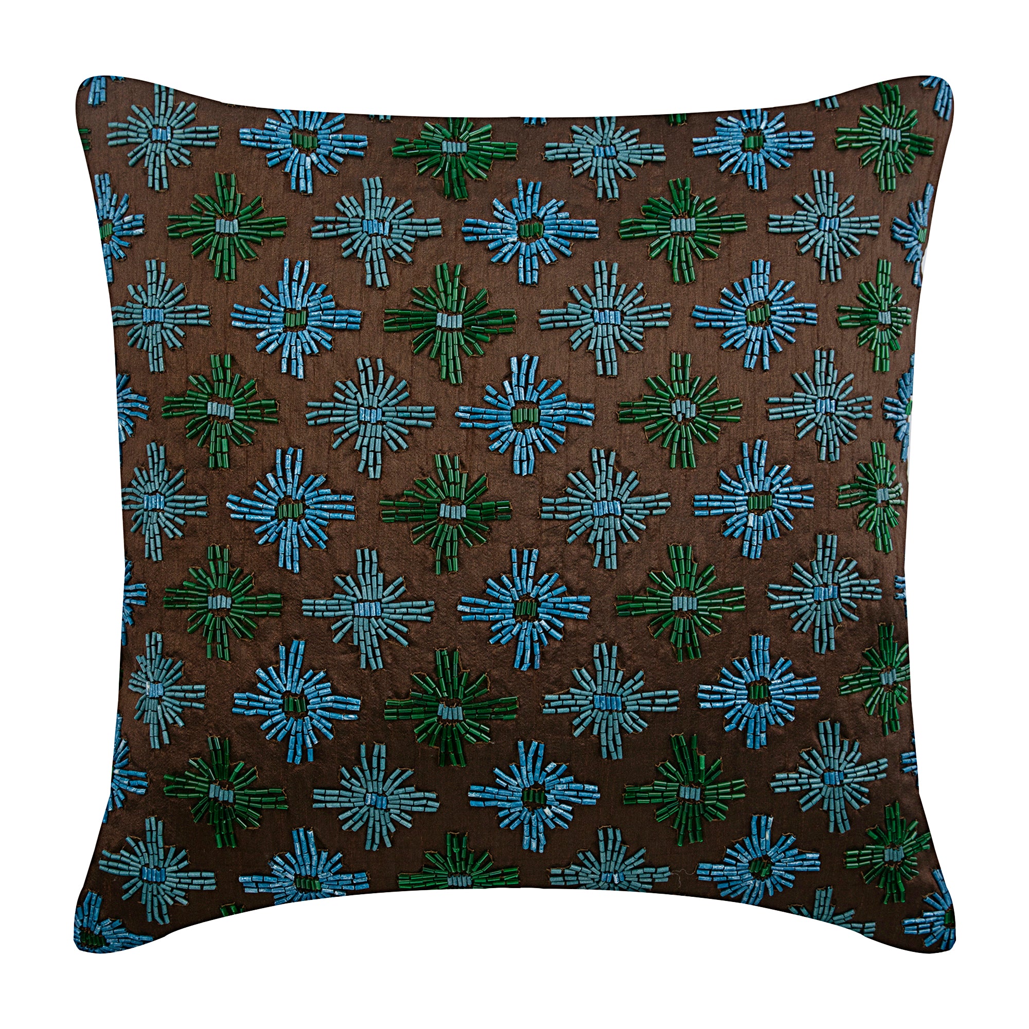 Abstract Thoughts Beaded Throw Pillow Cover