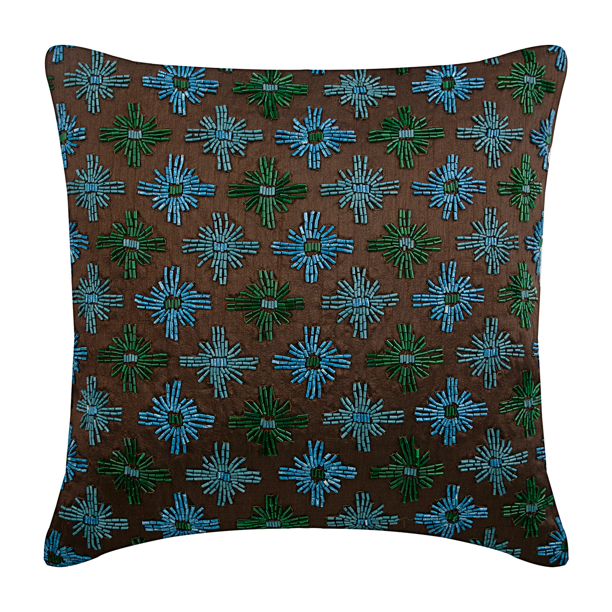 Abstract Thoughts Beaded Throw Pillow Cover