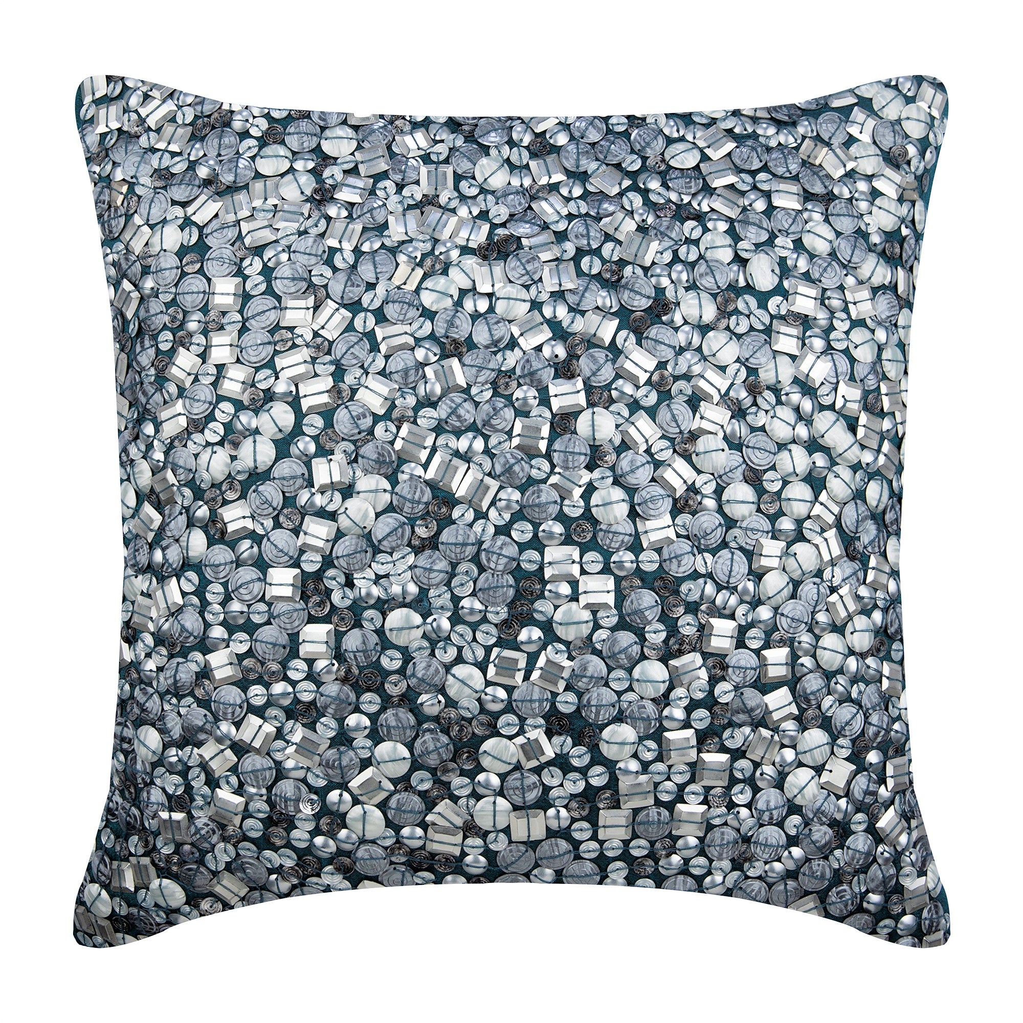 Antique Silver Treasure Pillow Cover