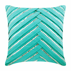 Crystal Heart - Fuchsia Pink Suede Throw Pillow Cover