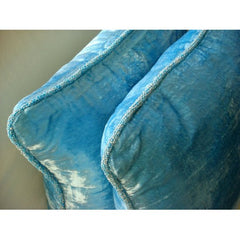 Aqua Shimmer - Aqua Blue Velvet Throw Pillow Cover