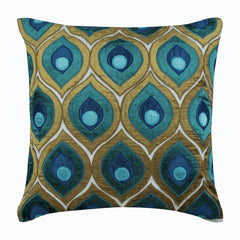 Art Deco Peacock Pillow Cover