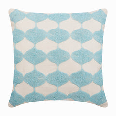 Between The Clouds Blue Silk Throw Pillow Cover