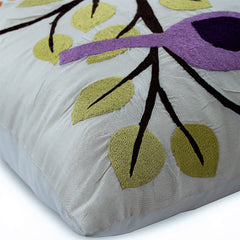 Birdy Style - Multicolor Art Silk Decorative Euro Sham