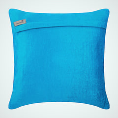 Blue Diamond Girl - Turquoise Blue Art Silk Throw Pillow Cover