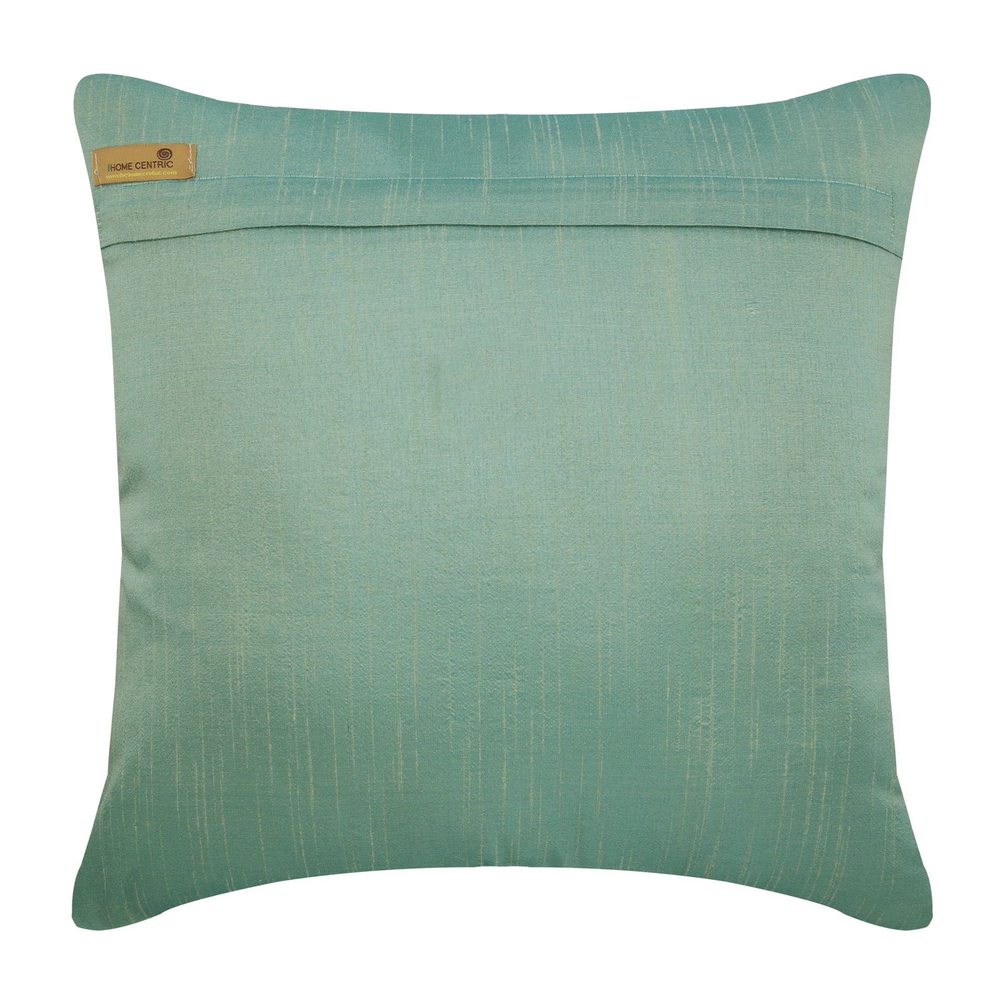 Peacock Glam Beaded Throw Pillow Cover