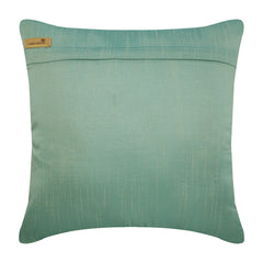 Peacock Glam Beaded Throw Pillow Cover