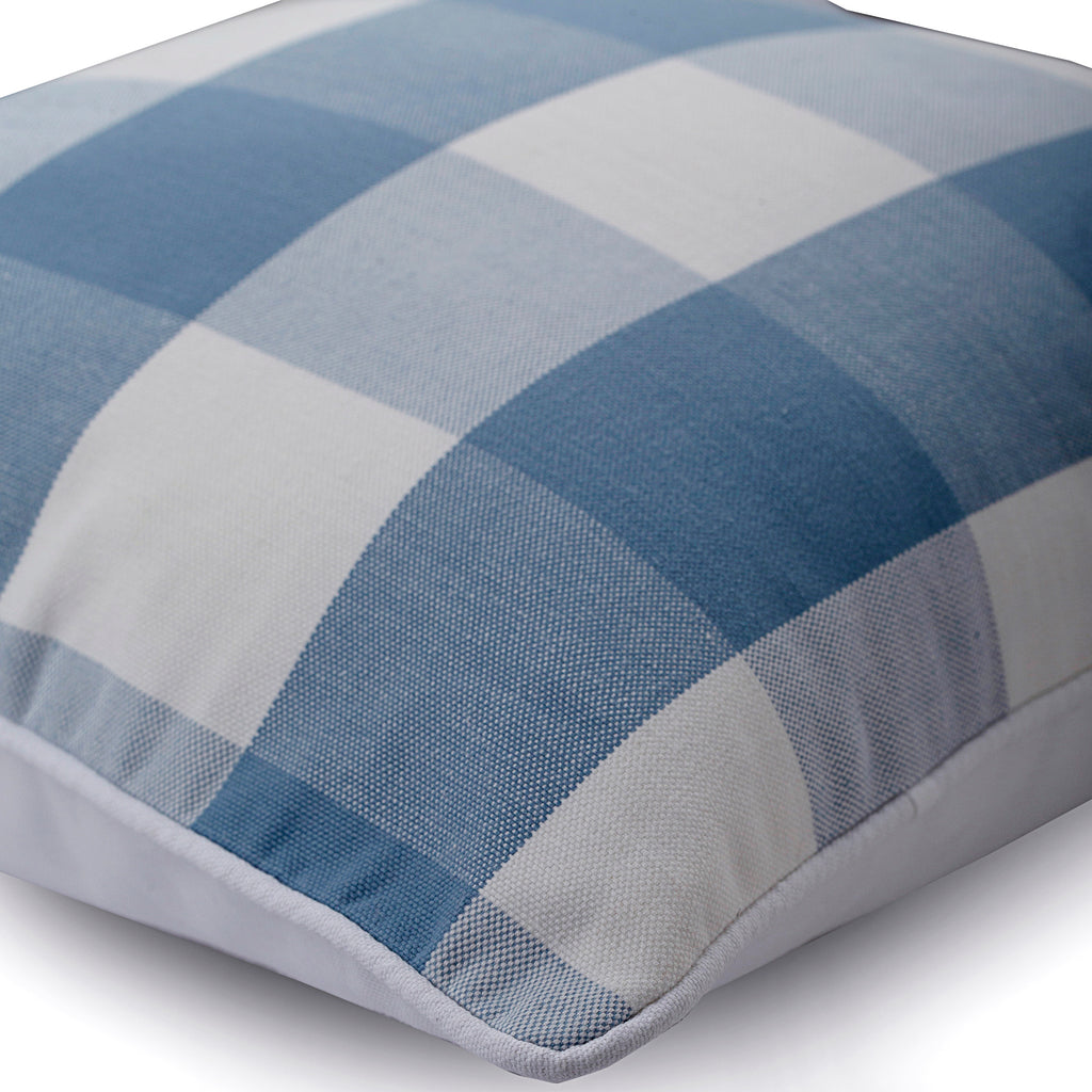 Blue plaid sales pillow covers
