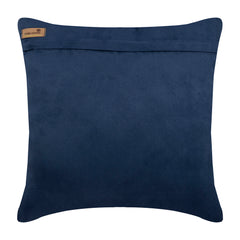 Blue Wind Folds - Dark Blue Faux Suede Throw Pillow Cover
