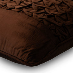 Brown Knots - Brown Velvet Throw Pillow Cover