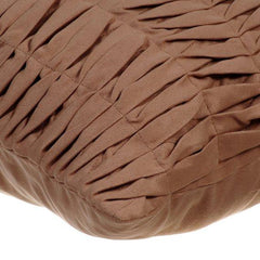 Brown Wind Folds - Brown Faux Suede Decorative Euro Sham