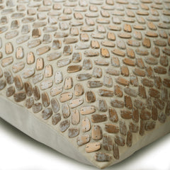 Cafe Latte - Beige Art Silk Decorative Euro Sham