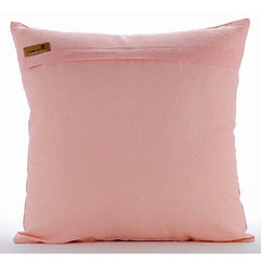 Candy Floss - Pink Cotton Linen Decorative Euro Sham