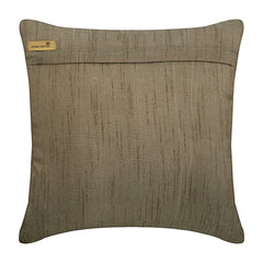 Champagne Brown Waves - Light Brown Art Silk Decorative Euro Sham