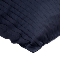 Charcoal Black Ripples - Charcoal Gray Taffeta Decorative Euro Sham