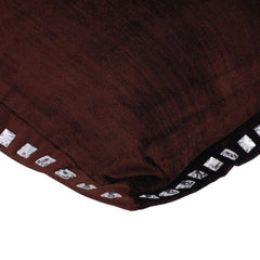 Choco Crystal Palace - Chocolate Brown Velvet Decorative Euro Sham