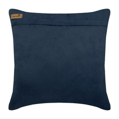 Contemporary Navy - Navy Blue Faux Suede Throw Pillow Cover