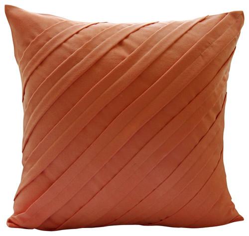 Contemporary Orange - Orange Faux Suede Decorative Euro Sham