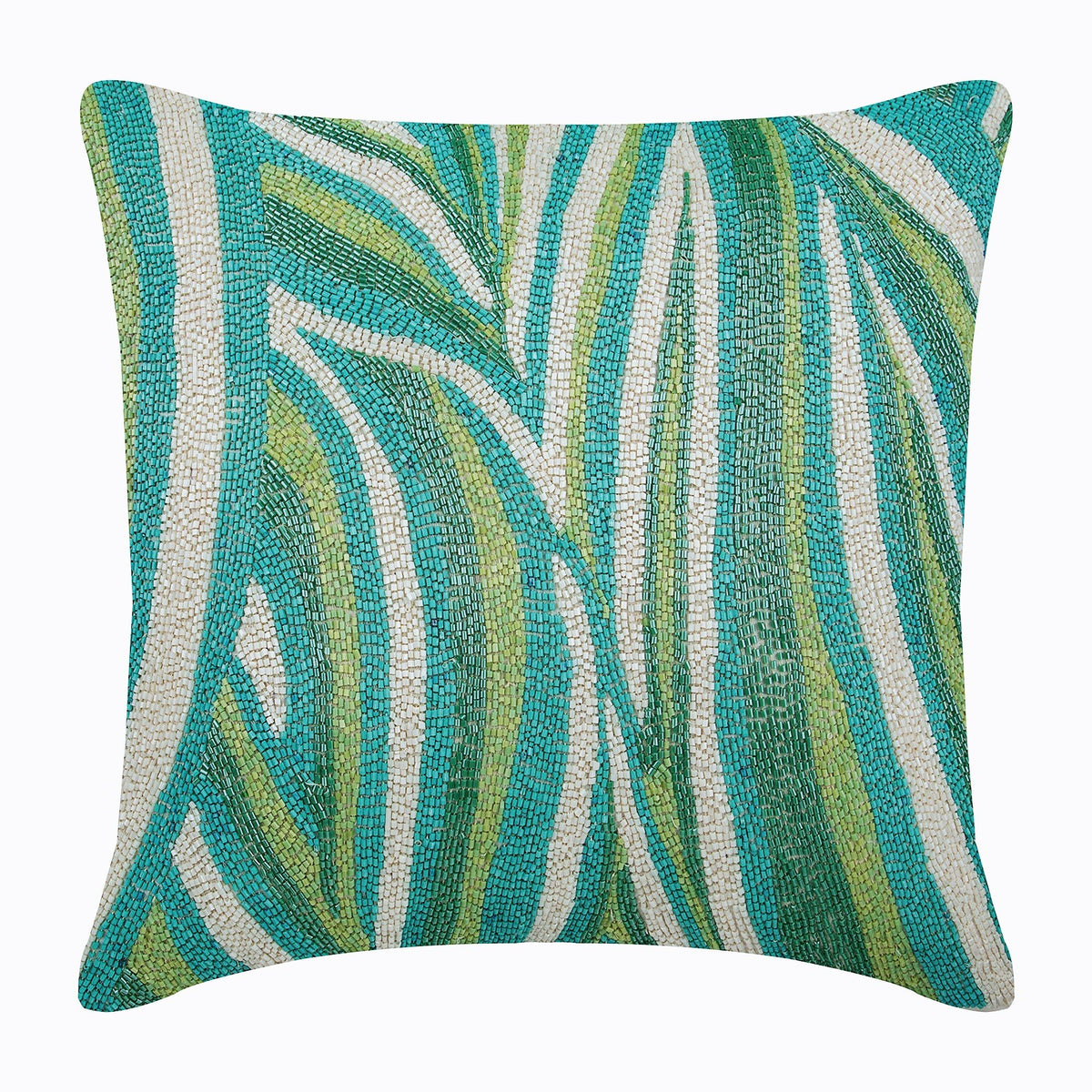 Cool Maldives - Green Silk Decorative Euro Sham