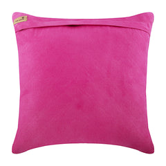 Crystal Heart - Fuchsia Pink Suede Decorative Euro Sham