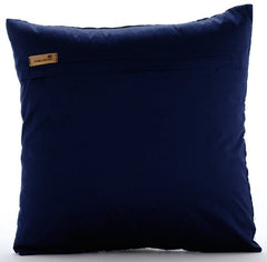 Crystals N Pearls Jam - Navy Blue Taffeta Throw Pillow Cover