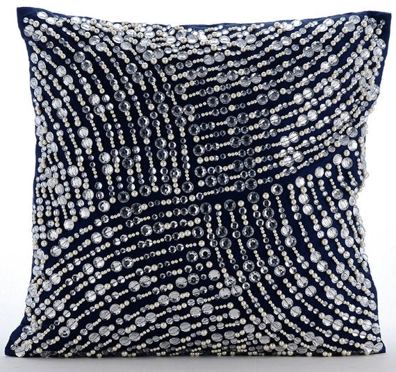 Crystals N Pearls Jam Pillow Cover
