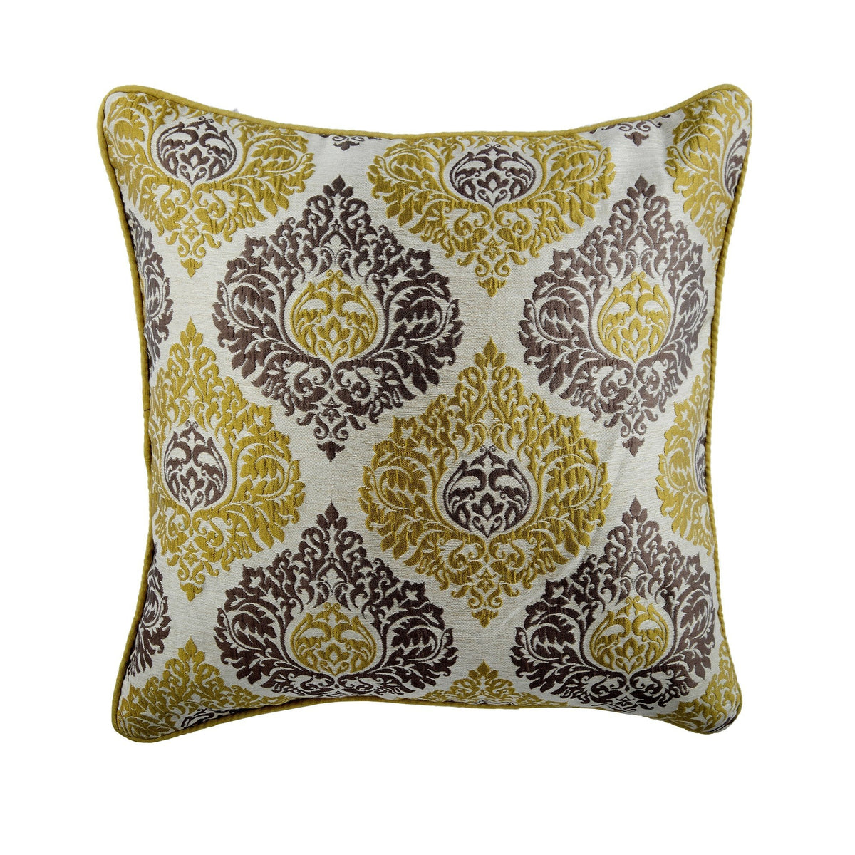 Damask Touch - Gold Jacquard Decorative Euro Sham