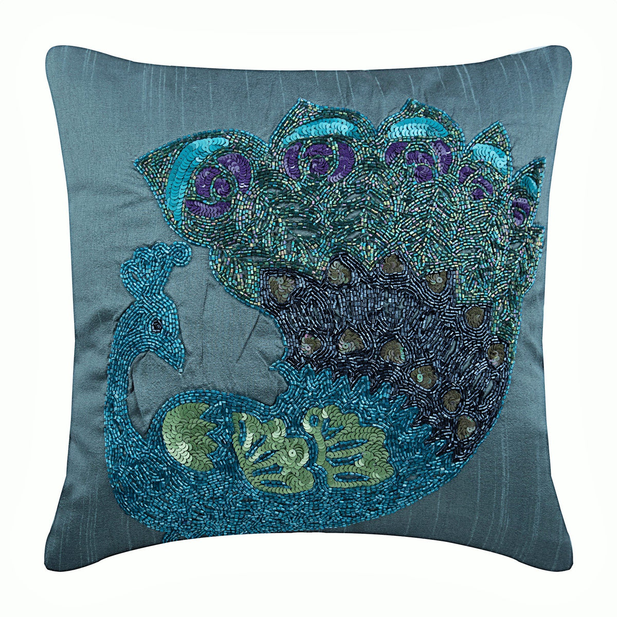 Dancing Peacock Pillow Cover